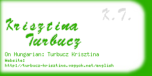 krisztina turbucz business card